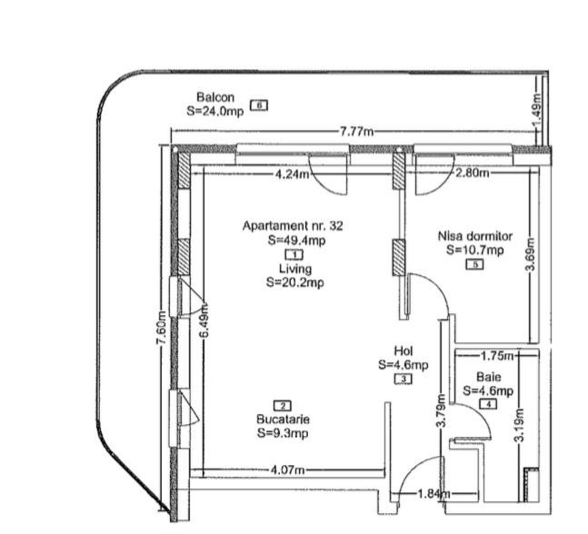 Apartament modern , de 50 mp utili  + terasa de 24 mp, zona Eroilor 