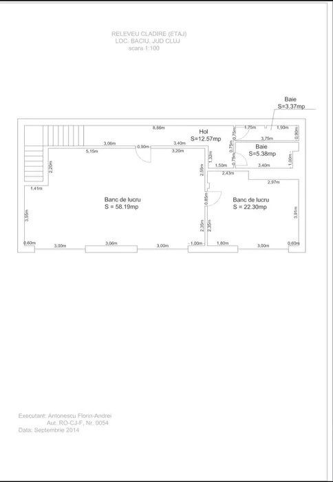 Ichiriere  hala cu birouri 433 mp 2750 euro zona Baciu