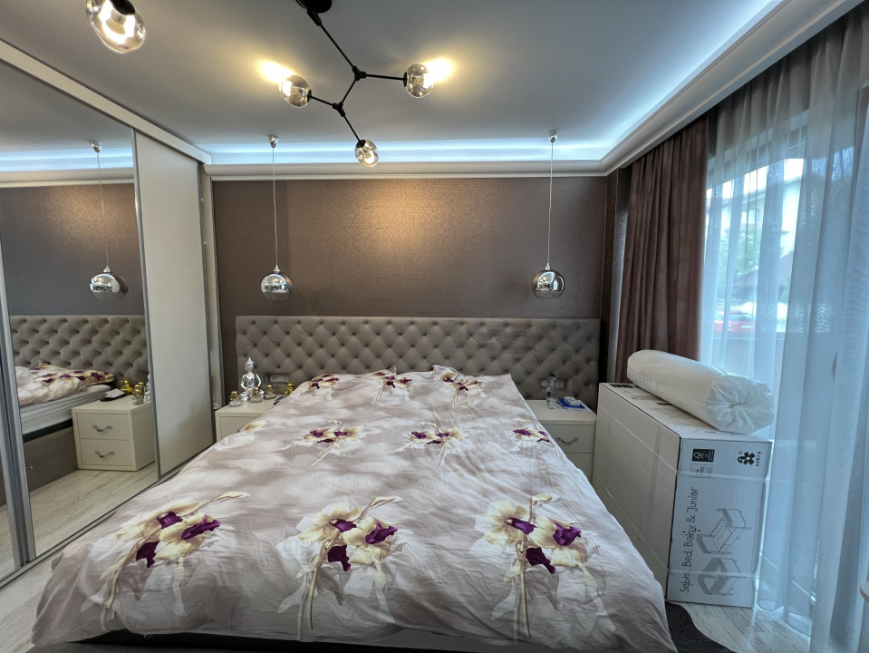 Apartament de 3 camere, 78 mp, finisat, mobilat, gradina 100mp, zona Buna ziua