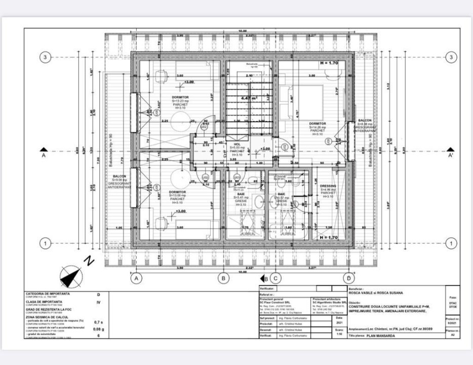 Casa Individuala, 5 camere, 120 mp, teren liber 1250 mp, Chinteni