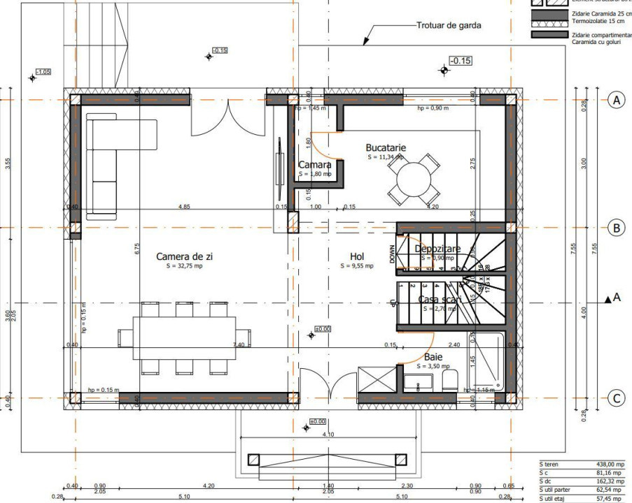 Casa individuala cu 4 camere, 440mp teren, strada privata, Dezmir