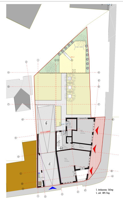 Teren 904 mp pentru bloc, faza PUD, strada Paris