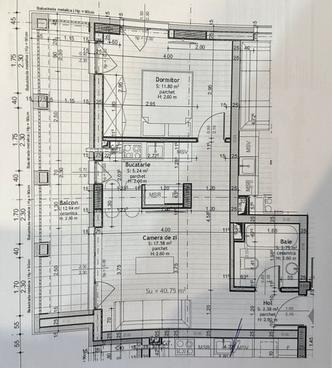 Apartament 2 camere, 40,75mp, 13mp terasa, Et 1, finisat, Tineretului